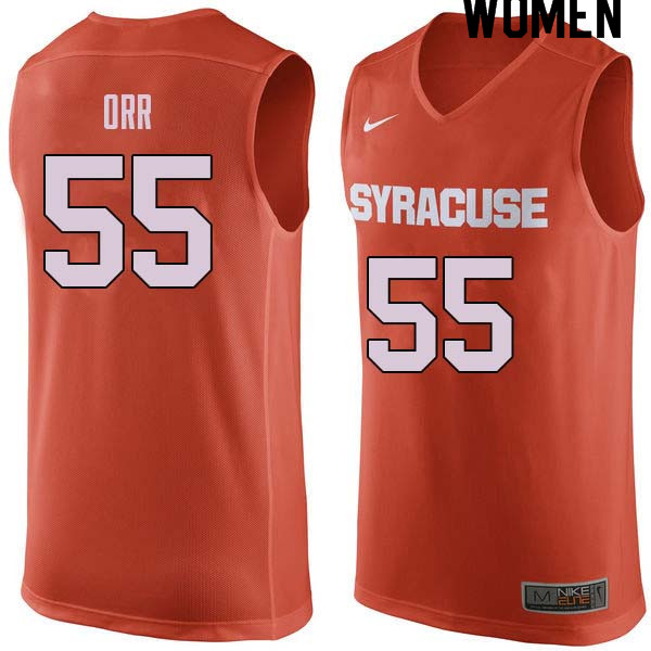 Women #55 Louis Orr Syracuse Orange College Basketball Jerseys Sale-Orange